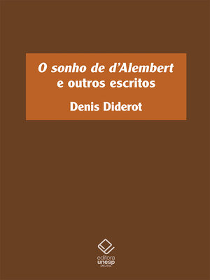 cover image of O sonho de D'Alembert e outros escritos